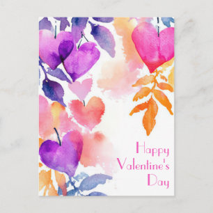 Färgstarka nyfödda Hjärter Valentinas Hälsning Vykort