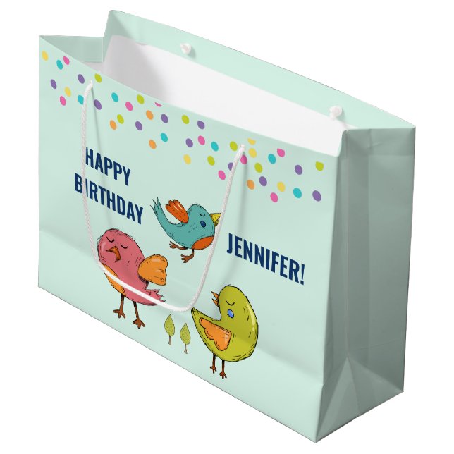 Färgstarka och akuta viktiska fåglar trio födelsed (Framsidan Vinklad)