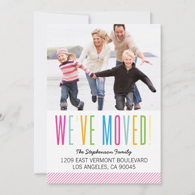 Färgstarka och ljusa meddelanden om fotoFlytta (Framsida)