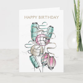 Färgstarka och moderna kinesiska lanternor och men inbjudan