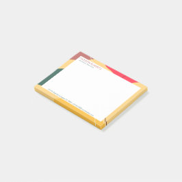 Färgstarka organiska former av abstrakt post-it block