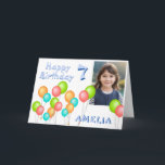 Färgstarka Party-ballonger Kid Birthday Photo Kort<br><div class="desc">Färgfulla Party-bubblor Kid Birthday-fotokort. Cute grattis på födelsedagen-kort med fyra färgstarka ballonger i rött,  grönt,  blått och orange färg. Anpassa den med ditt barns namn,  ålder och foto.</div>
