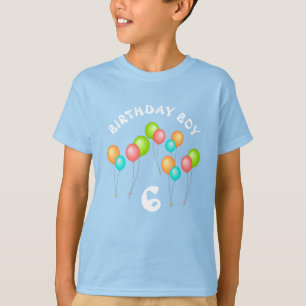 Färgstarka Party-bubblor Birthday Boy Blue T Shirt