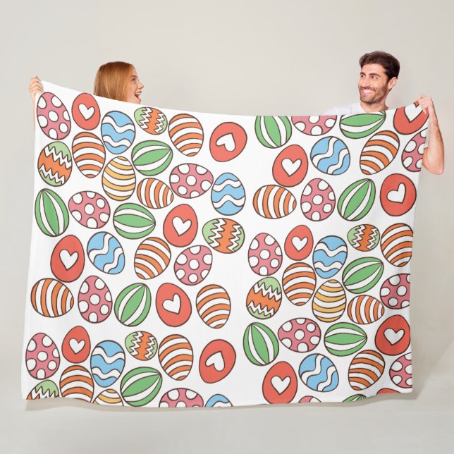 Färgstarka Påskägg Fleecefilt (På plats)