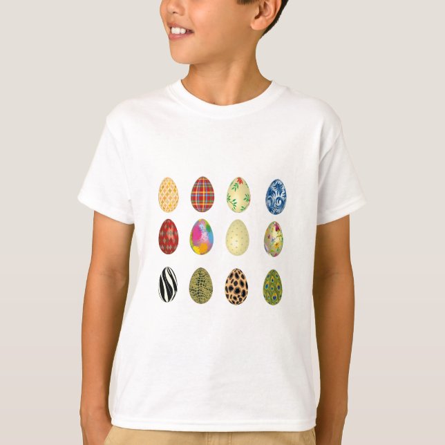 färgstarka påskägg t-shirt (Framsida)