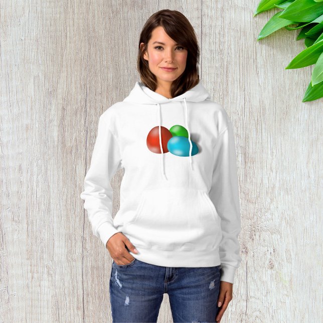 Färgstarka Påskägg Womens Hoodie T Shirt (Skapare uppladdad)