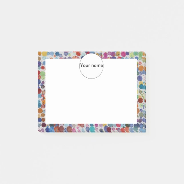 Färgstarka platta abstrakt design post-it block (Framsida)