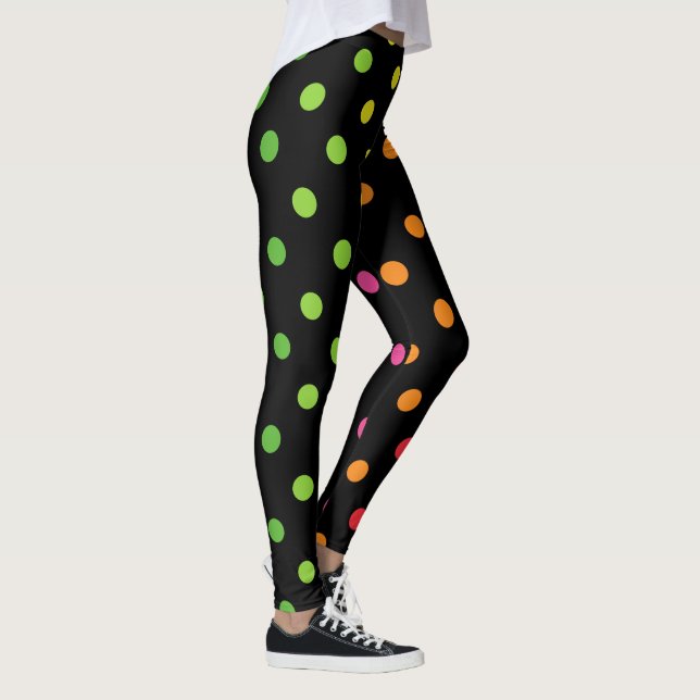 Färgstarka polklegeringar leggings (Höger)