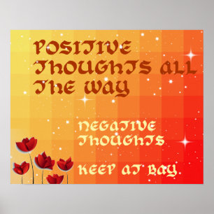 Färgstarka positiva tankar Inspire Poster