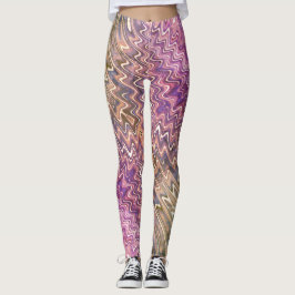 Färgstarka psykodeliska tryckningar leggings
