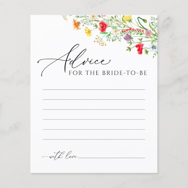Färgstarka råd till blommigten om vykortet för bru (Framsida)