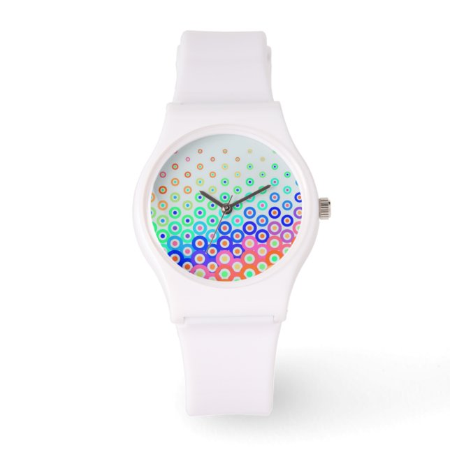 Färgstarka retro Circles Watch Armbandsur (Framsida)