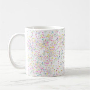 Färgstarka riktiga konfettstjärnor kaffemugg