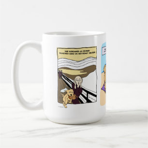 Färgstarka Rolig hund Tecknader Kaffe Mugg