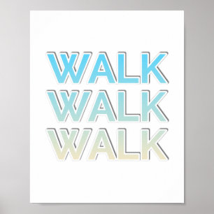 Färgstarka, roliga promenader, citat från ord poster