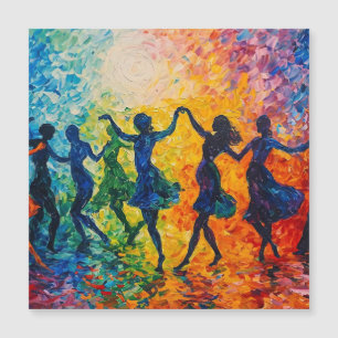 Färgstarka Silhouettes Dancing