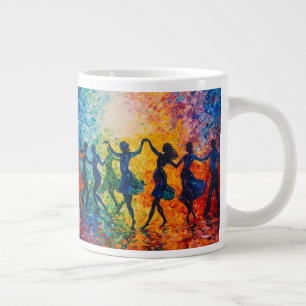 Färgstarka Silhouettes Dancing Jumbo Mugg