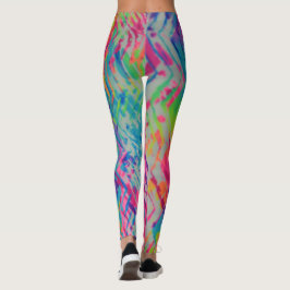 Färgstarka skrivarkopplingar leggings