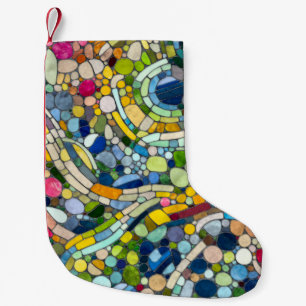 Färgstarka Småstarna Mosaic Art Liten Julstrumpa