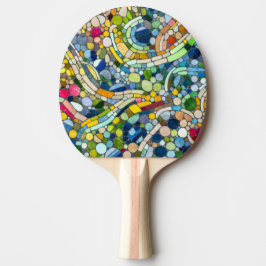 Färgstarka Småstarna Mosaic Art Pingisracket