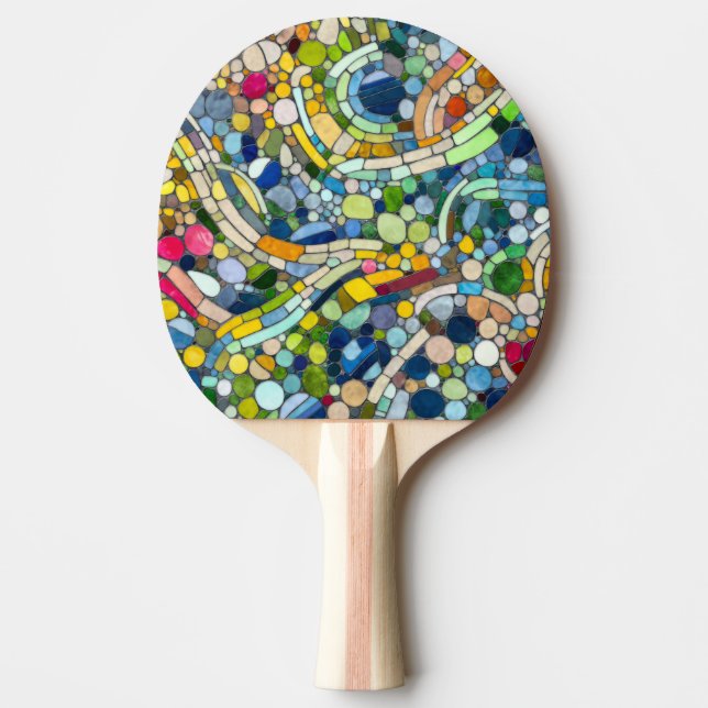 Färgstarka Småstarna Mosaic Art Pingisracket (Framsidan)