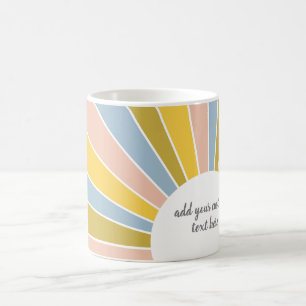 Färgstarka solskenor med favoritcitat kaffemugg