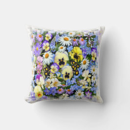 Färgstarka sommarblommor kudde