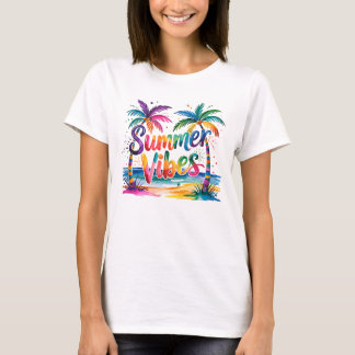 Färgstarka sommarvibes med Handflatan Träd T-shirt