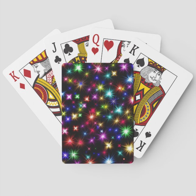 Färgstarka stjärnor Fireworks Design-27317 Casinokort (Baksidan)