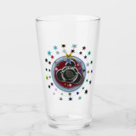 Färgstarka stjärnor glaskopp