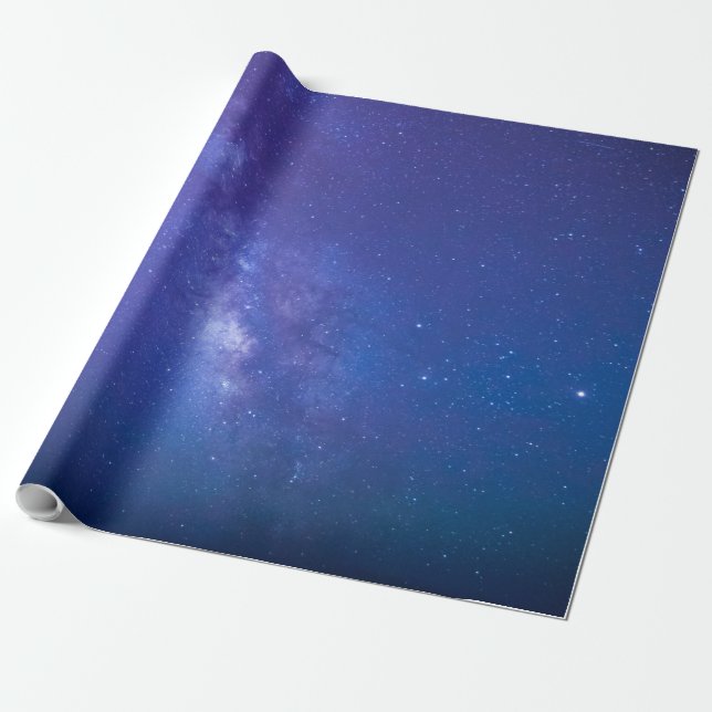 Färgstarka stjärnor presentpapper (Utrullad)