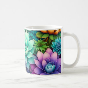 Färgstarka suckor kollage kaffemugg