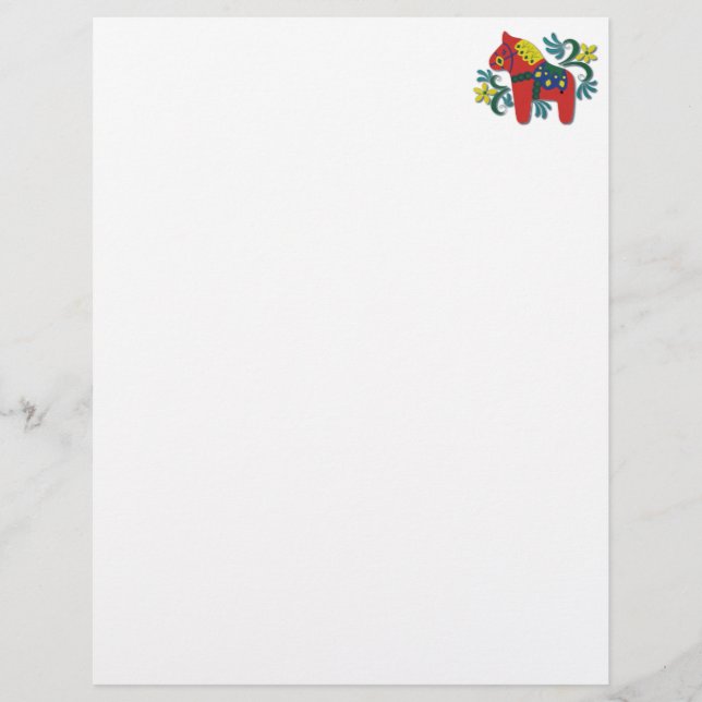 Färgstarka svenska Dala Horse (Framsida)