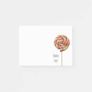 Färgstarka Swirl Lollipop Post it-anteckningar Post-it Block