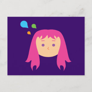 Färgstarka tankar vykort