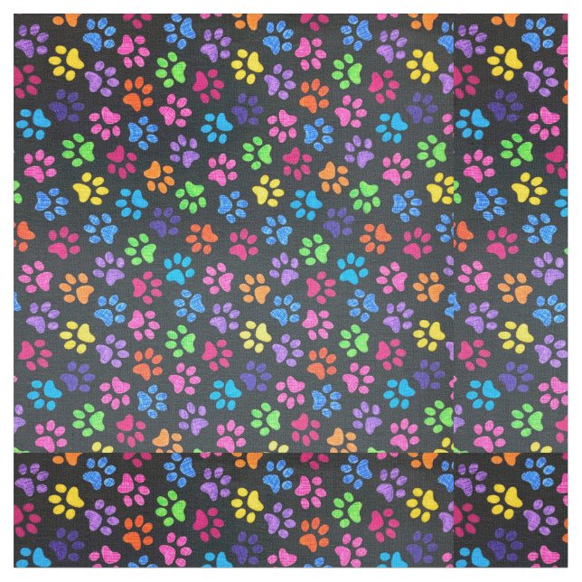 Färgstarka Tassar Tyg (Närbild)