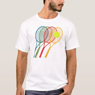 färgstarka tennisracketar t shirt