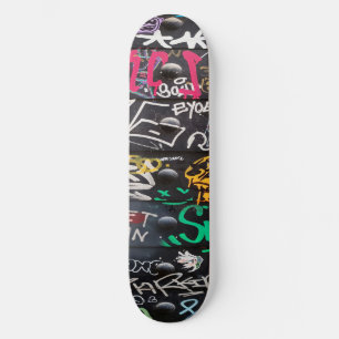 färgstarka tokiga skrivningar mini skateboard bräda 18,5 cm