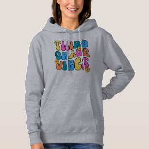 Färgstarka tredje klass Vibes-Back to school Retro T Shirt
