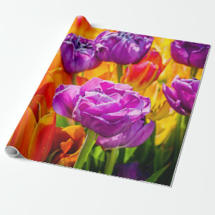 Färgstarka tulips presentpapper