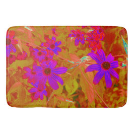 Färgstarka ultraviolett, Magenta och röda Wildblom Badrumsmatta