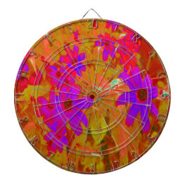 Färgstarka ultraviolett, Magenta och röda Wildblom Darttavla