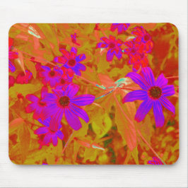 Färgstarka ultraviolett, Magenta och röda Wildblom Musmatta