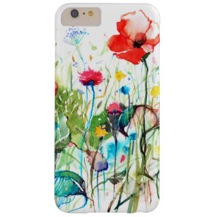 Färgstarka vattenfärger Röda vallmo & Vår blommor Barely There iPhone 6 Plus Fodral