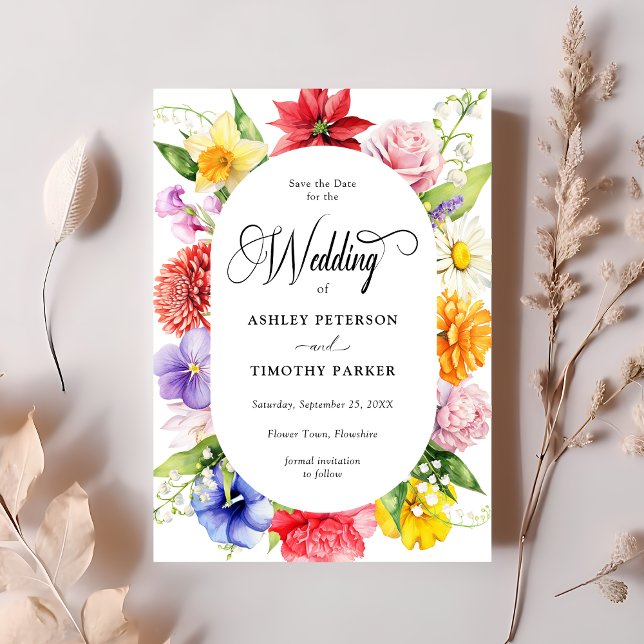 Färgstarka vattenfärgslådor Spara datumet Inbjudningar (Skapare uppladdad)