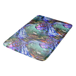 Färgstarka virtuella bildfluktuationer över slagsk badrumsmatta