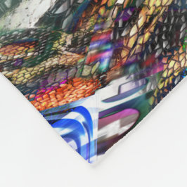 Färgstarka virtuella bildfluktuationer över slagsk fleecefilt