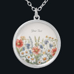 Färgstarka Wildblommor Necklace Silverpläterat Halsband<br><div class="desc">Vacker färgstark Wildblomma Necklace</div>