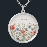 Färgstarka Wildblommor Necklace Silverpläterat Halsband<br><div class="desc">Vacker färgstark Wildblomma Necklace</div>