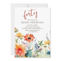 Färgstarka Wildblommor Vibrant Flowers 40:e födels